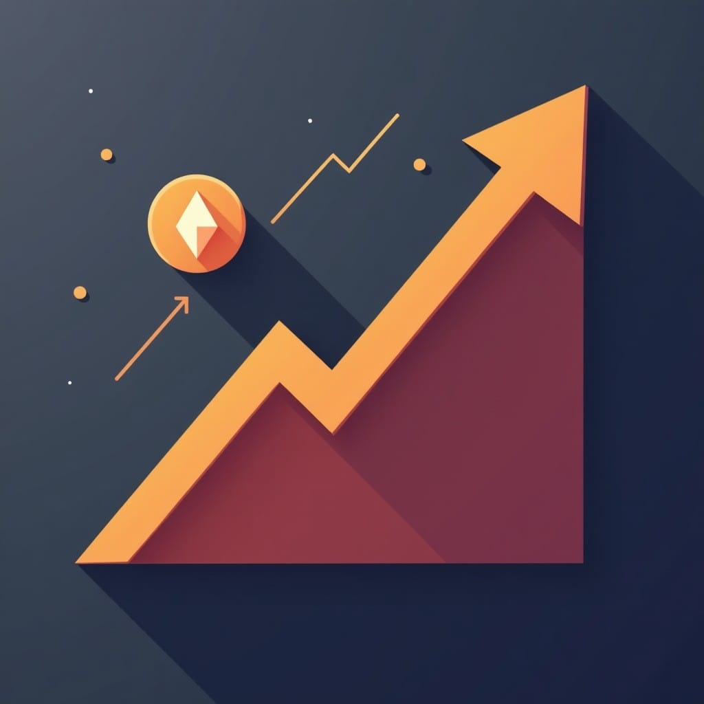 Monero（XMR）の価格が最高値（ATH）を更新したチャートのイメージ