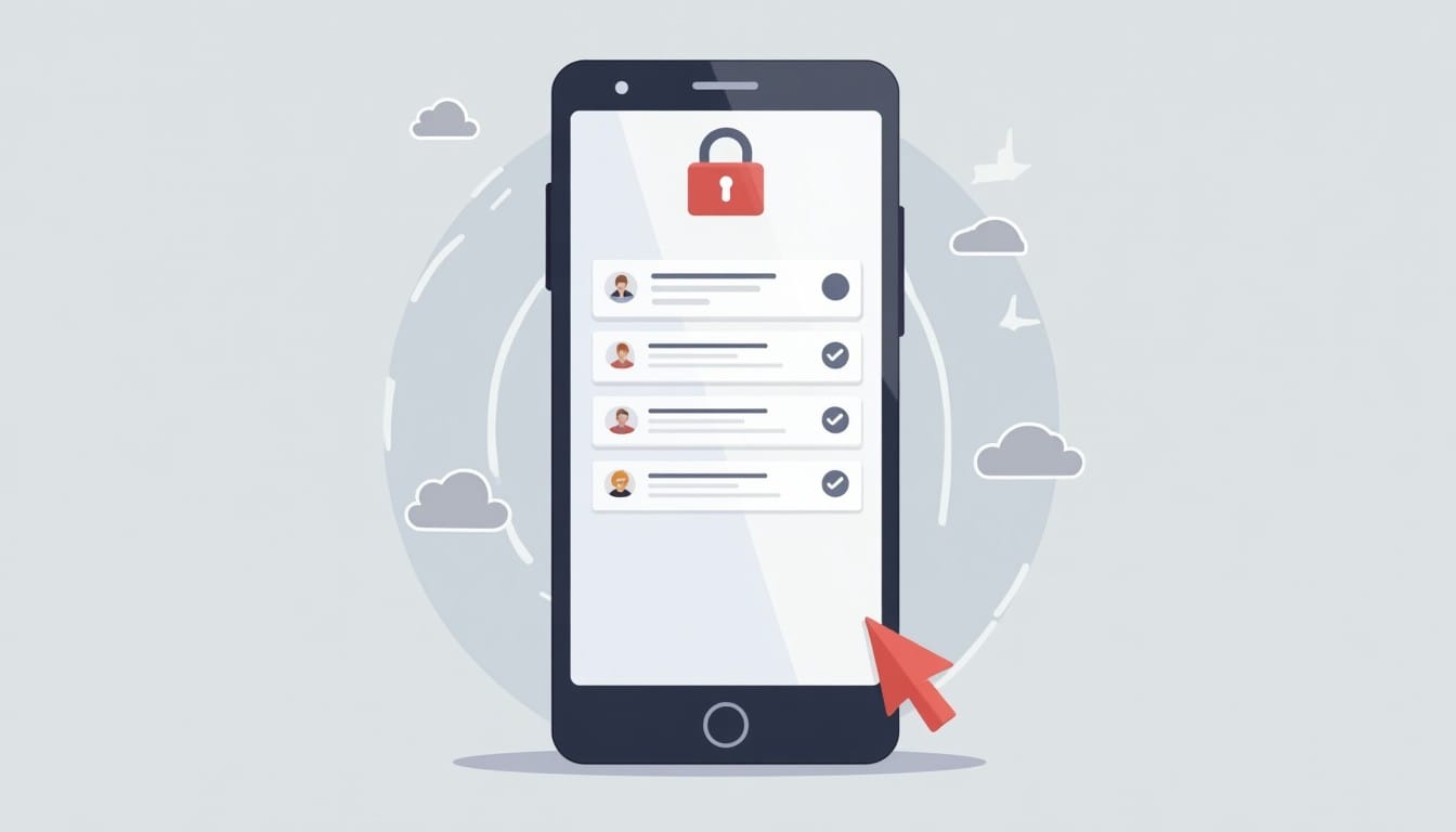 スマホの権限設定を見直してプライバシーを守るイメージ