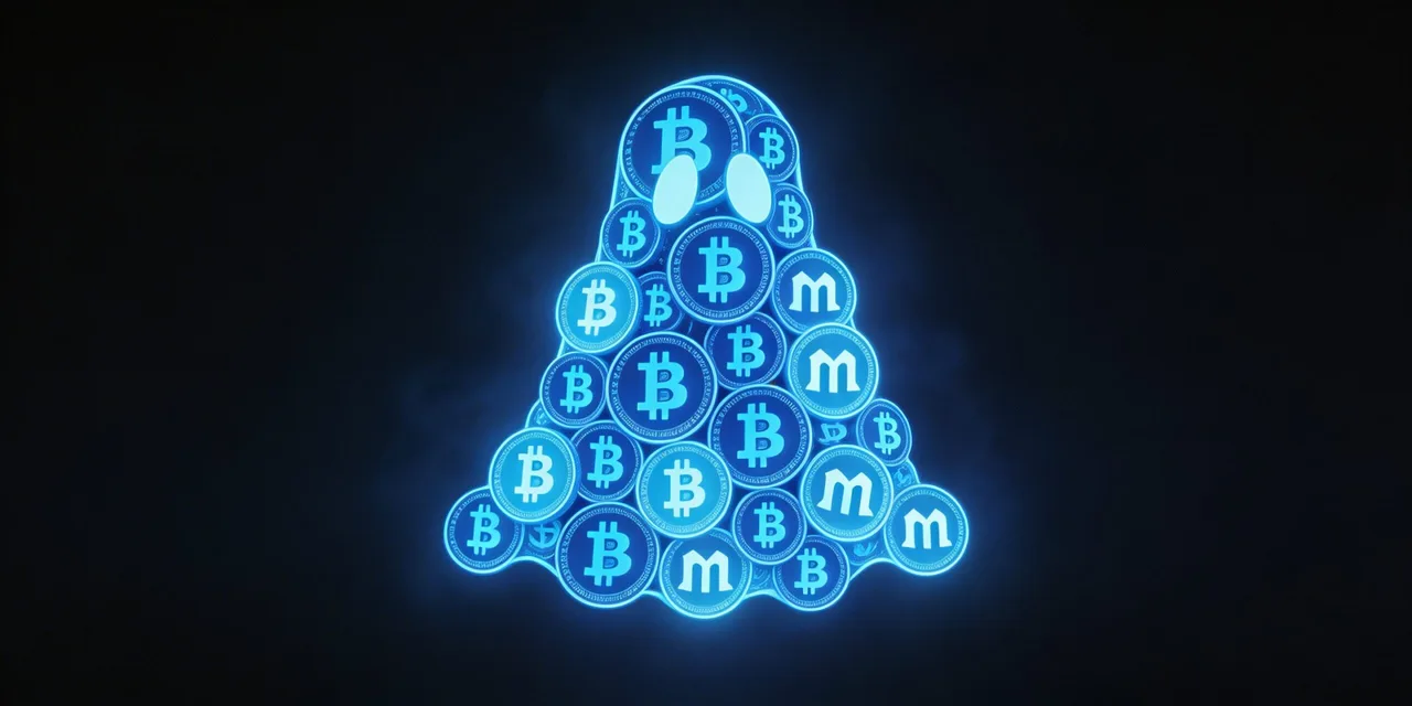 GhostSwapでBTCとXMRを匿名スワップするイメージイラスト